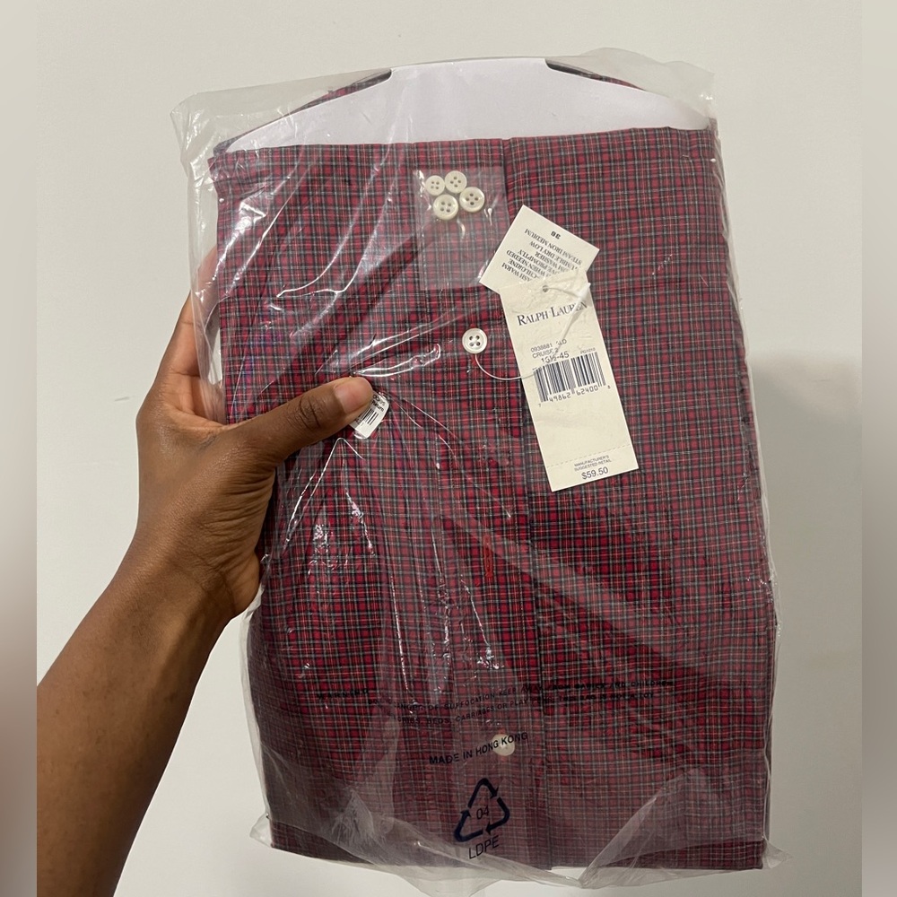 Ralph Lauren Red Plaid Button-Down Shirt - Picture 2 of 2